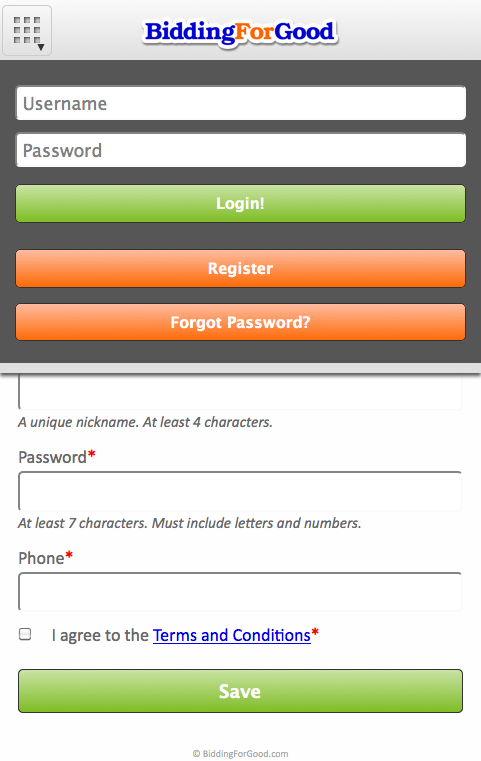 Image depicting a wireframe of the mobile navigation menu design